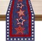 Blue Patriotic Red White Stars America 4th of July Memorial Day Independence Day Table Runner Decoration for Home Kitchen Holiday Party